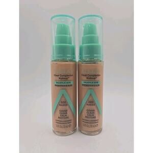 Lot of 2 Almay Clear Complexion Makeup Liquid Foundation #300 Naked NEW